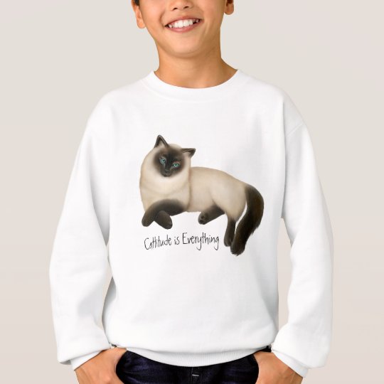 Cattitude is Everything Kids Sweatshirt