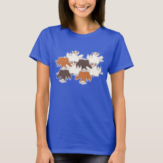 Cattle and duck tile tessellation (BBL_BW) T-Shirt