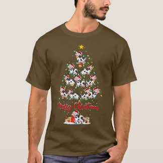 Cattle Animal Lover Matching Santa Cattle Christma T-Shirt