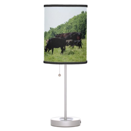 Cattle Black Angus Table Lamp