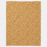 Cattle Brands on pale leather Fleece Blanket
