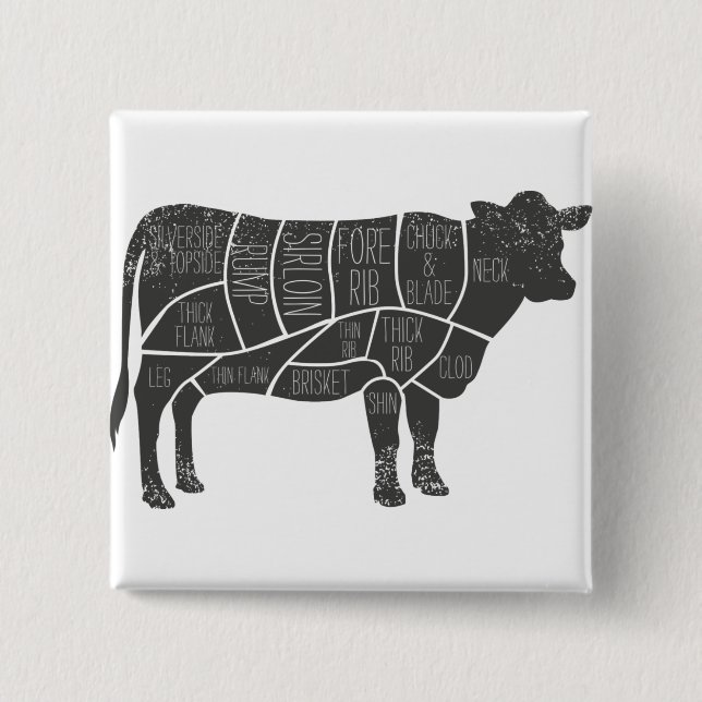 Cattle Butcher Chart Button (Front)