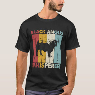 Cattle Dad Mom Cow Whisperer Farmer Black Angus T-Shirt