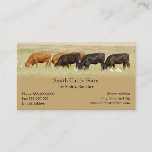 Cattle Dairy Farmer Business Card