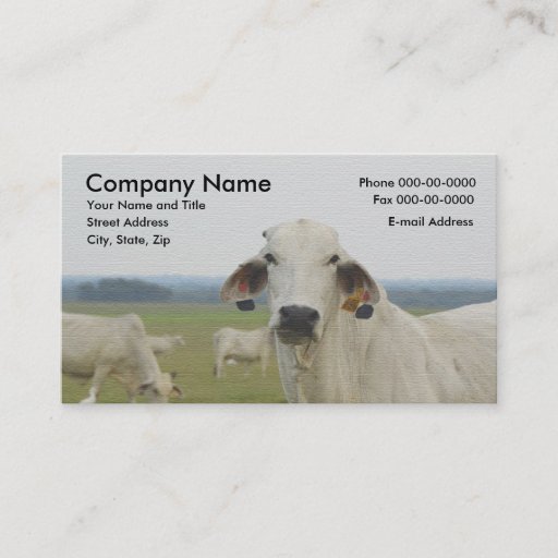 Customizable Cattle Dairy Farmer Business Card