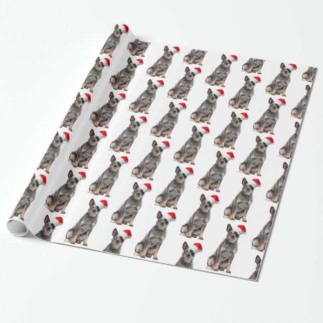 Cattle Dog Christmas Gift Wrap (Unrolled)