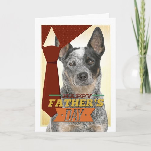 Cattle Dog Fathers Day Card