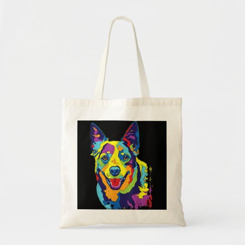 Cattle Dog Funny Australian Cattle Dog PopArt Tote Bag