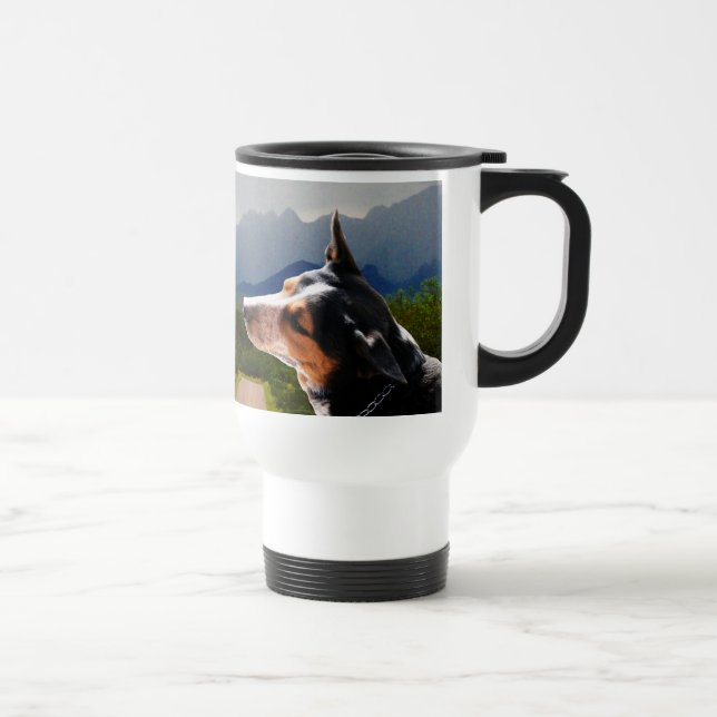 Cattle Dog in front of Elephant Head AZ mug (Right)