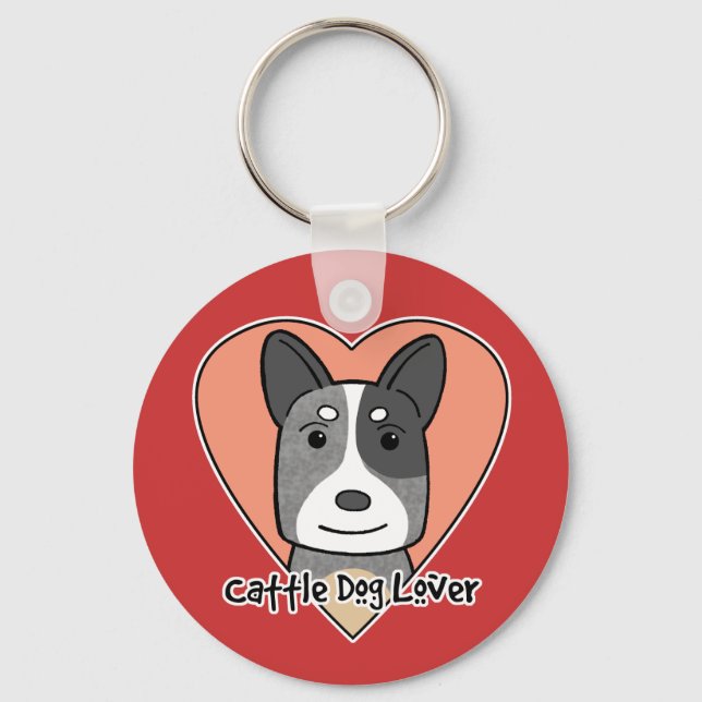 Cattle Dog Lover Keychain (Front)