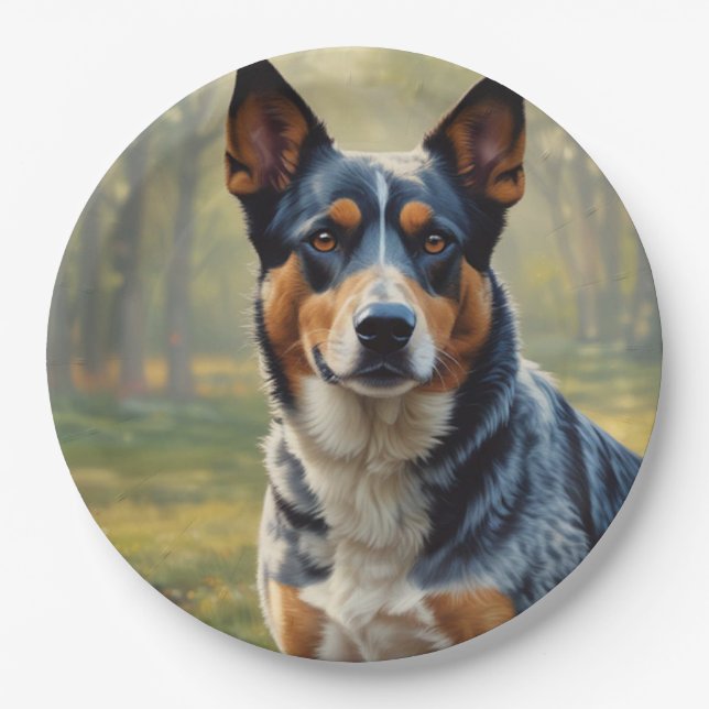 Cattle Dog Paper Plates (Front)
