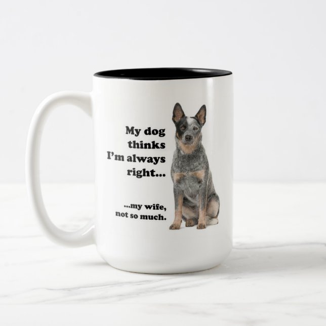 Cattle Dog v Wife Mug (Left)