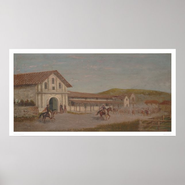 Cattle drove at Mission Dolores, Calif. (1243) Poster (Front)