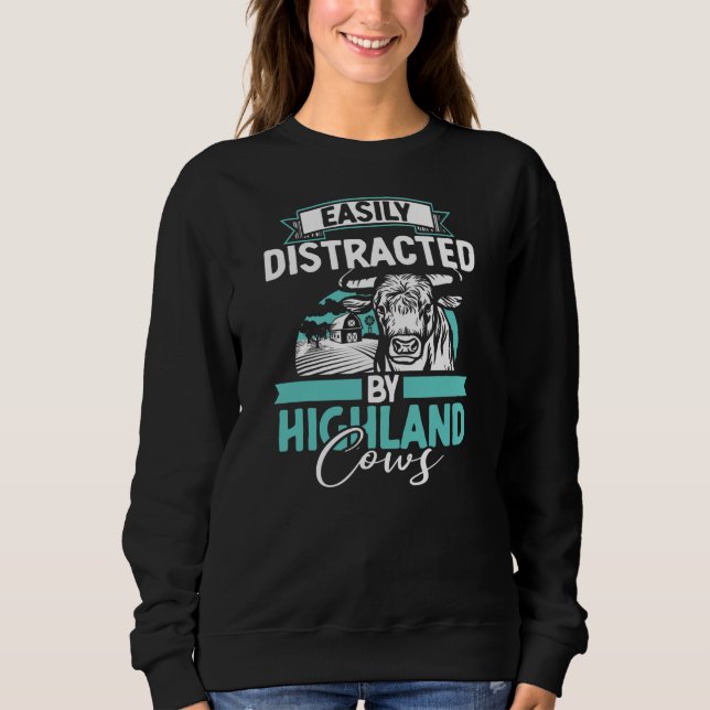 Cattle Farmer Highland Cow  Sweatshirt (Front)