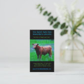 Cattle Farming Beef Ranch Business Card (Standing Front)