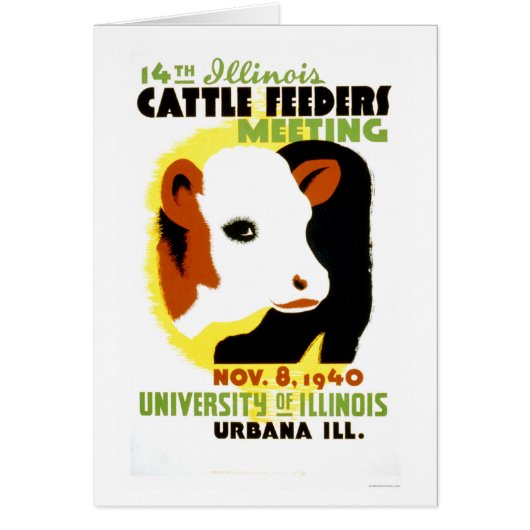 Cattle Feeders Illinois 1940 WPA Cards (Front)