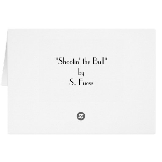 Cattle fine art card (Back Horizontal)