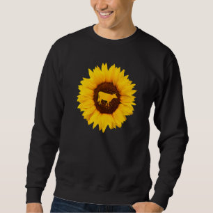 Cattle Gift For Women Men Cow Bull Farm Sunflower Sweatshirt