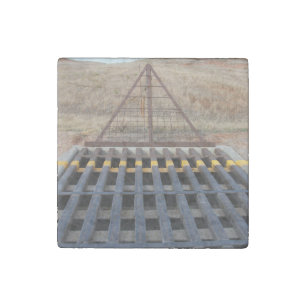Cattle Grate, Cattle Gruard, Western Theme Stone Magnet