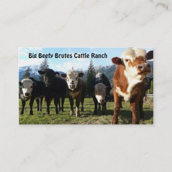 Cattle Herd On Country Farm Business Card by CountryCorner at Zazzle