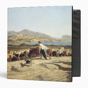 Cattle herding near Marseilles, 1853 (oil on canva 3 Ring Binder