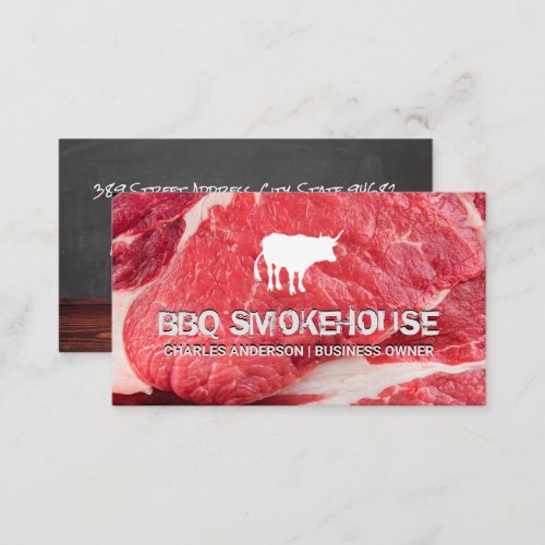 Cattle Logo  Steak Business Card