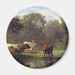 Cattle on the Pond Magnet