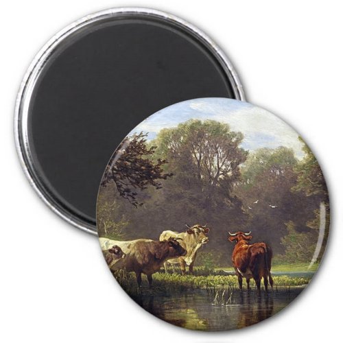 Cattle on the Pond Magnet