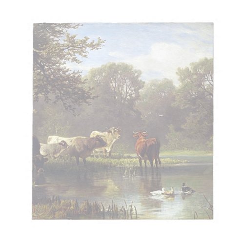 Cattle on the Pond Notepad