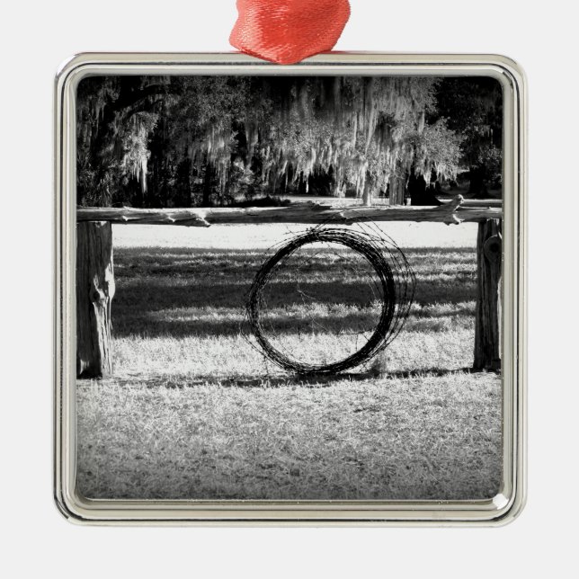 Cattle Ranch Metal Ornament (Front)