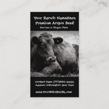 Cattle Ranch Or Farm Beef Business Business Card by CountryCorner at Zazzle