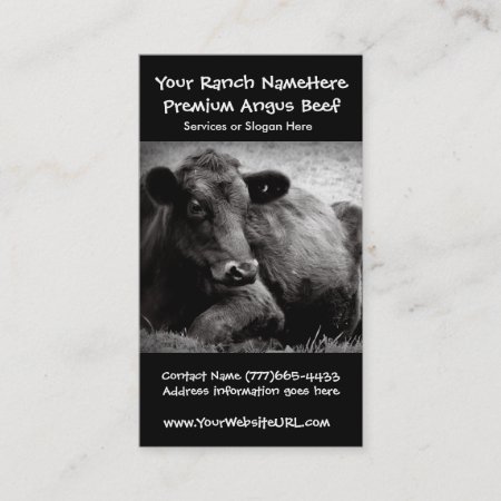 Cattle Ranch Or Farm Beef Business Business Card