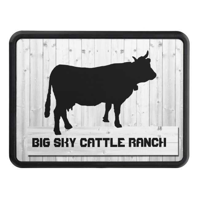 Cattle Ranch Weathered Wood Hitch Cover (Front)