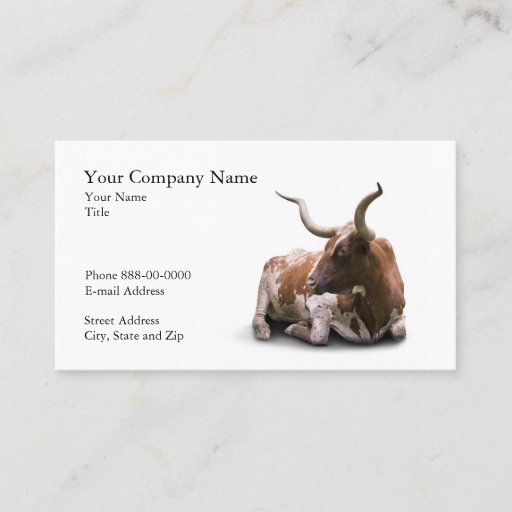 Customizable Cattle Rancher Farmer  Business Card