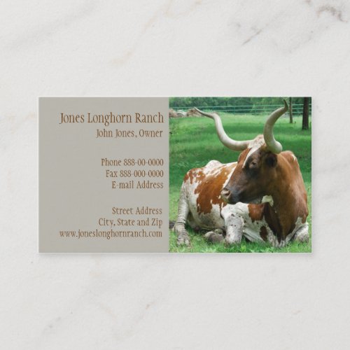 Cattle Rancher Farmer  Business Card