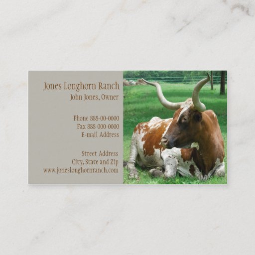 Customizable Cattle Rancher Farmer  Business Card