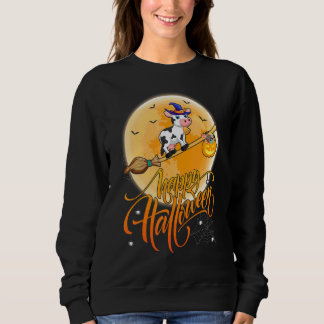 Cattle Ride Witch Shotgun Moon Vintage Cattle Hall Sweatshirt