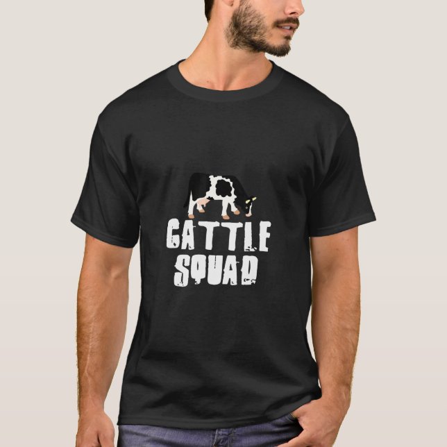 Cattle Squad Cow Cows T-Shirt (Front)