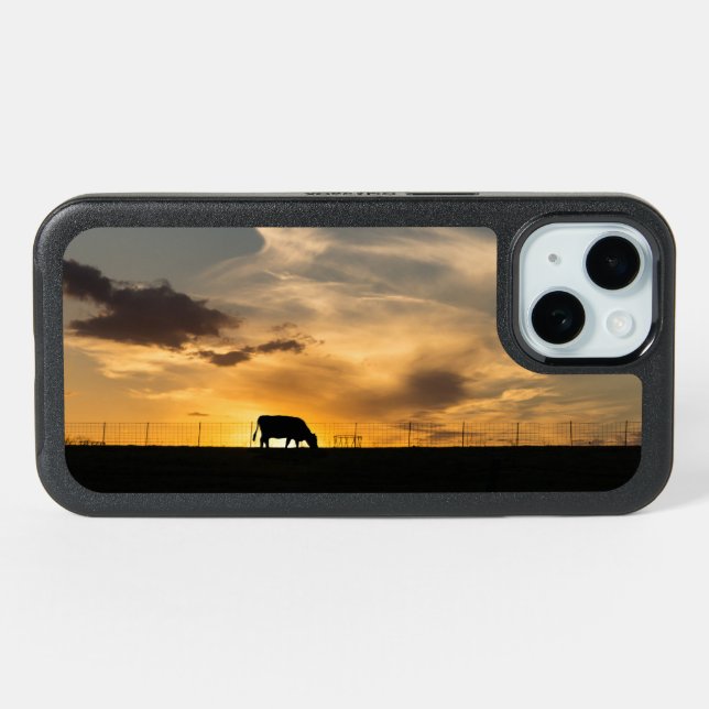 Cattle Sunset Silhouette iPhone OtterBox Case (Back Horizontal)