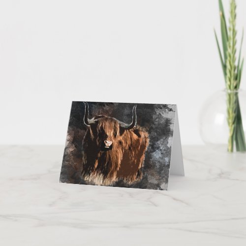 Cattle Western Cow Bull Notecard