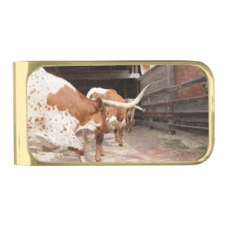 Cattleman's Moneyclip Gold Finish Money Clip
