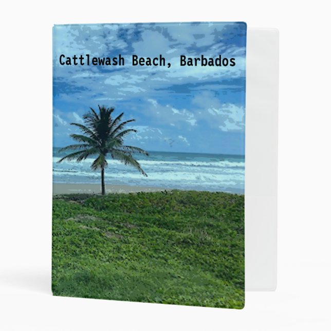 Cattlewash Beach, Barbados Mini Binder (Front/Inside)
