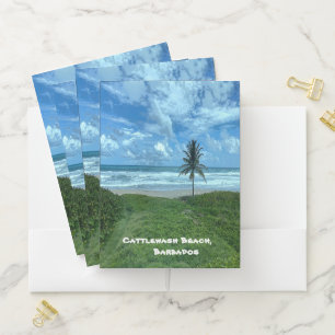 Cattlewash Beach, Barbados Pocket Folder