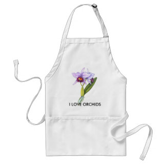 Cattleya labiata, I LOVE ORCHIDS Adult Apron