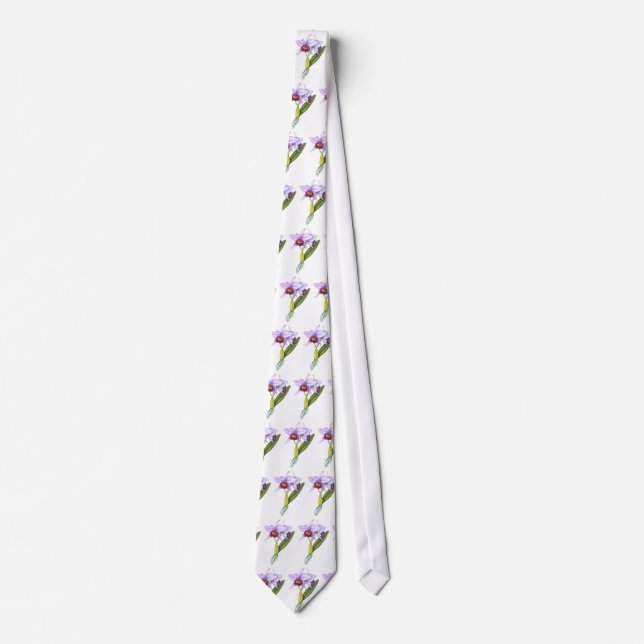 Cattleya labiata neck tie (Front)