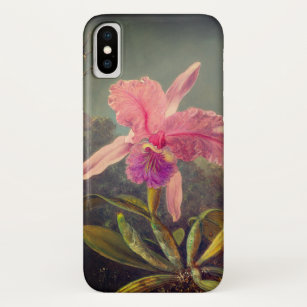 Cattleya Orchid and Three Hummingbirds Heade iPhone X Case