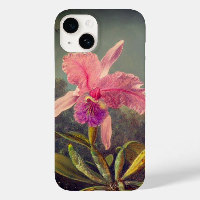 Cattleya Orchid and Three Hummingbirds Heade Case-Mate iPhone Case (Back)