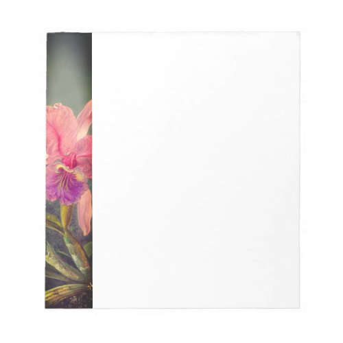 Cattleya Orchid and Three Hummingbirds Heade Notepad