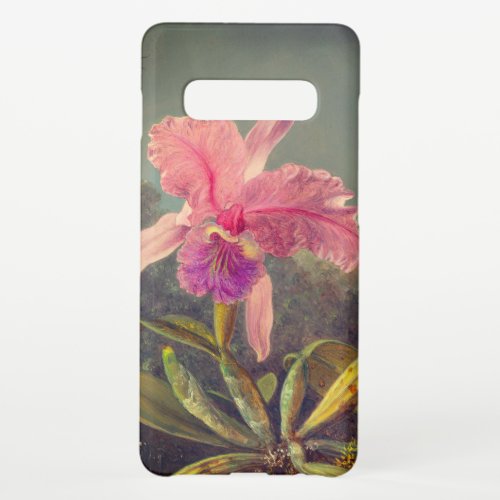 Cattleya Orchid and Three Hummingbirds Heade Samsung Galaxy S10 Case