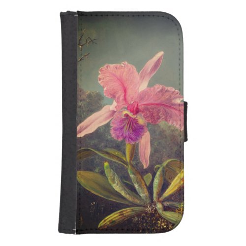 Cattleya Orchid and Three Hummingbirds Heade Galaxy S4 Wallet Case